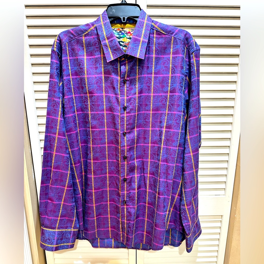 Robert Graham Long Sleeve Purple Shirt